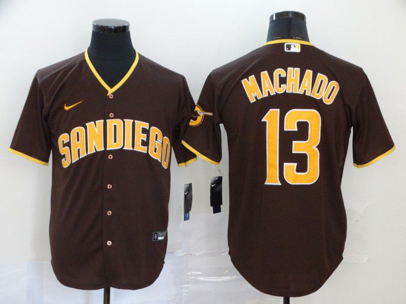 Men San Diego Padres #13 Machado brown Nike Game MLB Jerseys